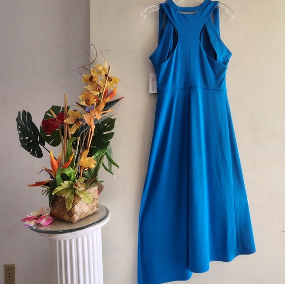 🆕️ Julia Jordan Turquoise Blue Sz 8 Assymetrical Cocktail Prom Party NWT Dress - Picture 9 of 14